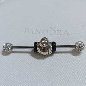 Pandora Vintage 2008 Silver Spotted Head Penguin Charm